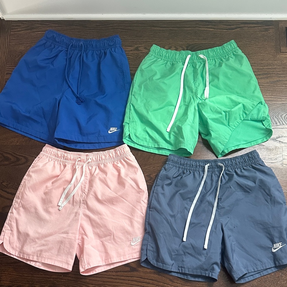 Nike Men's Athletic Woven Shorts - Blue, Green, Pink, Gray 4 pairs